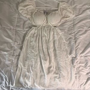 White floral cami dress